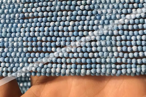 CTG2150 15 inches 2mm,3mm faceted round synthetic turquoise beads