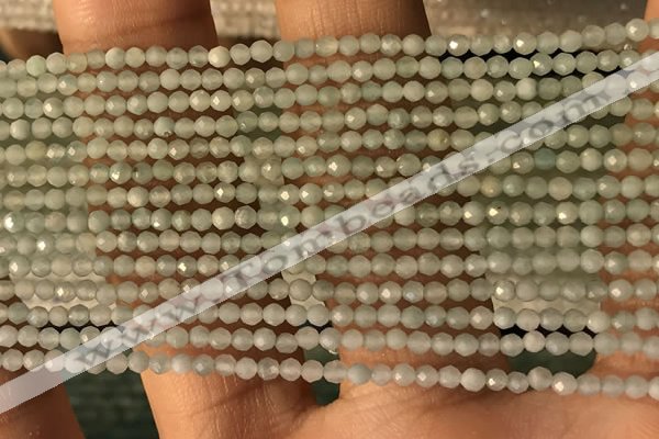 CTG2155 15 inches 2mm,3mm faceted round amazonite gemstone beads