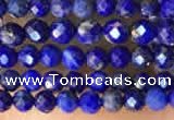 CTG2159 15 inches 2mm,3mm faceted round lapis lazuli beads