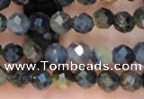 CTG2211 15 inches 2mm,3mm faceted round blue tiger eye beads