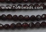 CTG222 15.5 inches 3mm faceted round tiny red garnet beads