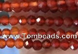 CTG2243 15 inches 2mm faceted round red agate beads