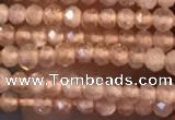 CTG2247 15 inches 2mm faceted round natural sunstone beads