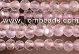 CTG2248 15 inches 2mm faceted round rose quartz beads