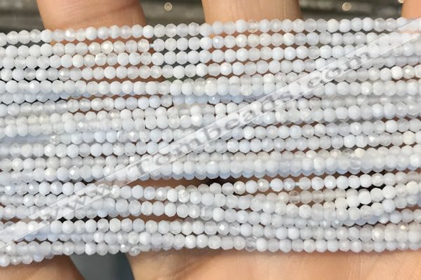 CTG2254 15 inches 2mm faceted round blue lace agate beads