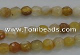 CTG226 15.5 inches 3mm faceted round tiny yellow botswana agate beads