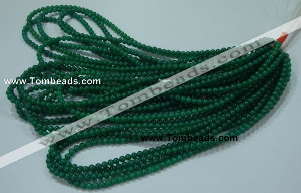 CTG25 15.5 inches 4mm round tiny green agate beads wholesale