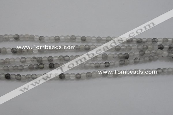 CTG253 15.5 inches 3mm round tiny cloudy quartz beads wholesale