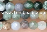 CTG2533 15.5 inches 4mm faceted round Indian agate beads