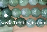 CTG2534 15.5 inches 4mm faceted round moss agate beads