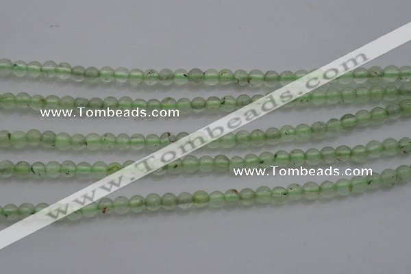 CTG255 15.5 inches 3mm round tiny green rutilated quartz beads