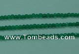 CTG28 15.5 inches 2mm faceted round green agate beads wholesale