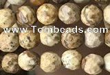 CTG3549 15.5 inches 4mm faceted round picture jasper beads