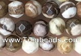 CTG3550 15.5 inches 4mm faceted round zebra jasper beads