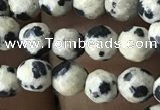 CTG3558 15.5 inches 4mm faceted round dalmatian jasper beads