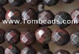 CTG3564 15.5 inches 4mm faceted round brecciated jasper beads