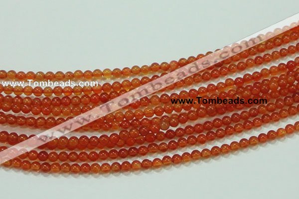 CTG37 15.5 inches 2mm round grade A tiny red agate beads wholesale