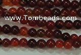 CTG39 15.5 inches 2mm round grade B tiny red agate beads wholesale