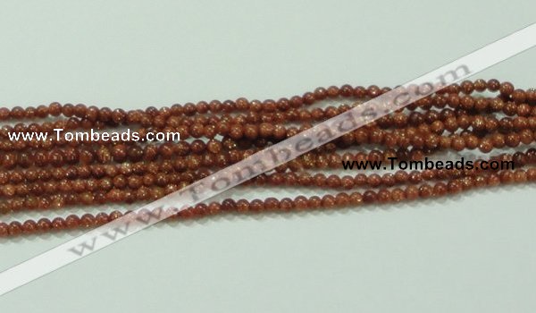 CTG40 15.5 inches 2mm round tiny goldstone beads wholesale