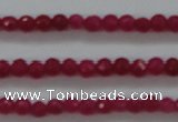 CTG403 15.5 inches 2mm faceted round tiny dyed candy jade beads