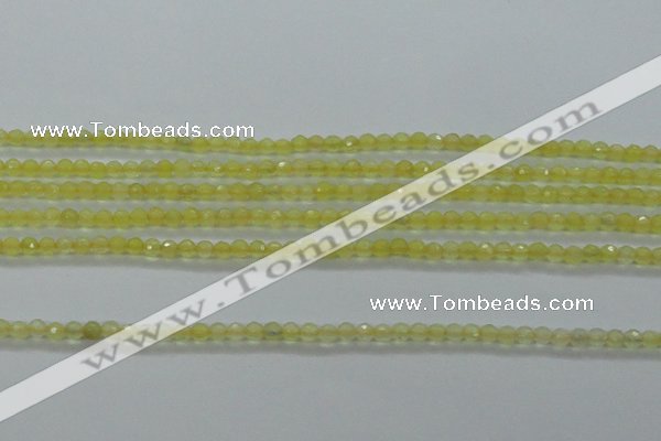 CTG406 15.5 inches 2mm faceted round tiny dyed candy jade beads