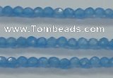 CTG409 15.5 inches 2mm faceted round tiny dyed candy jade beads