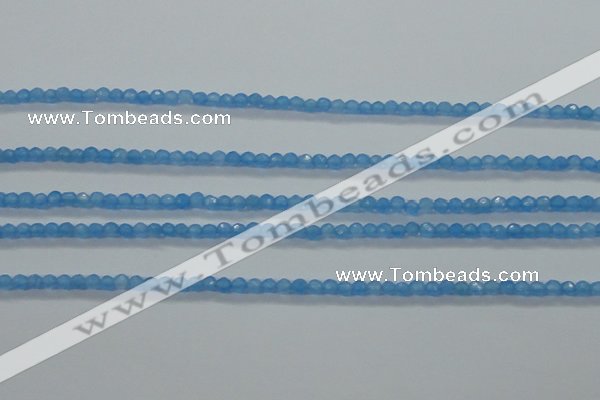 CTG409 15.5 inches 2mm faceted round tiny dyed candy jade beads