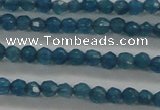 CTG410 15.5 inches 2mm faceted round tiny dyed candy jade beads