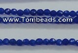 CTG412 15.5 inches 2mm faceted round tiny dyed candy jade beads