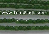 CTG416 15.5 inches 2mm faceted round tiny dyed candy jade beads