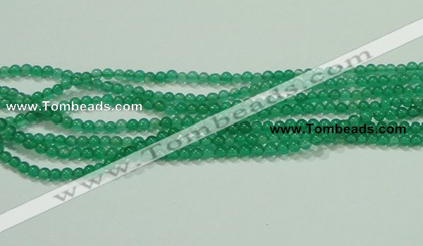 CTG42 15.5 inches 2mm round grade A tiny green agate beads wholesale