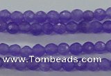 CTG421 15.5 inches 3mm faceted round tiny dyed candy jade beads