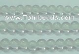 CTG44 15.5 inches 2mm round tiny white crystal beads wholesale