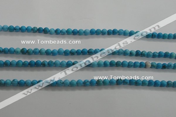 CTG441 15.5 inches 3mm round tiny natural turquoise beads wholesale