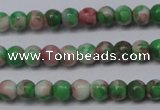 CTG451 15.5 inches 3mm round tiny dyed rain flower stone beads