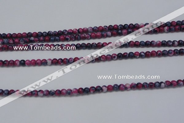 CTG453 15.5 inches 3mm round tiny dyed rain flower stone beads