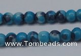 CTG454 15.5 inches 3mm round tiny dyed rain flower stone beads