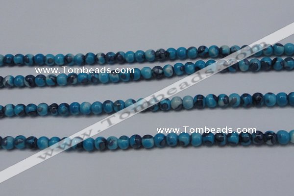 CTG454 15.5 inches 3mm round tiny dyed rain flower stone beads