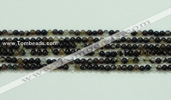 CTG46 15.5 inches 2mm round tiny black agate beads wholesale