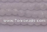 CTG506 15.5 inches 4mm faceted round tiny white moonstone beads