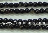 CTG51 15.5 inches 1.5mm round grade AB tiny black agate beads wholesale