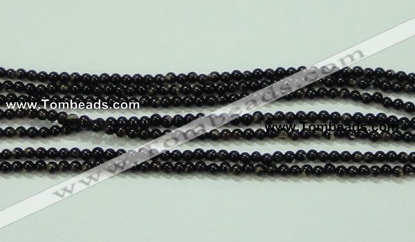 CTG51 15.5 inches 1.5mm round grade AB tiny black agate beads wholesale