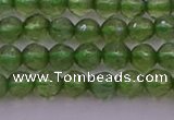 CTG512 15.5 inches 4mm faceted round tiny green apatite beads