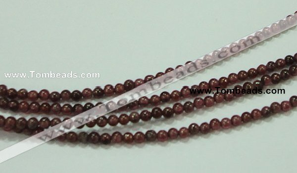 CTG54 15.5 inches 2mm round grade A tiny garnet beads wholesale