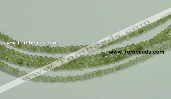 CTG55 15.5 inches 2mm round tiny olivine gemstone beads wholesale