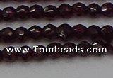 CTG555 15.5 inches 4mm faceted round tiny purple garnet beads