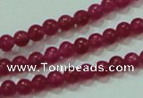 CTG57 15.5 inches 2mm round tiny dyed white jade beads wholesale