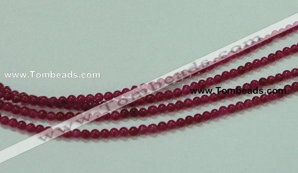 CTG57 15.5 inches 2mm round tiny dyed white jade beads wholesale