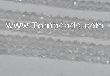 CTG600 15.5 inches 2mm faceted round white crystal beads