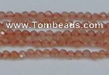 CTG609 15.5 inches 2mm faceted round golden sunstone beads